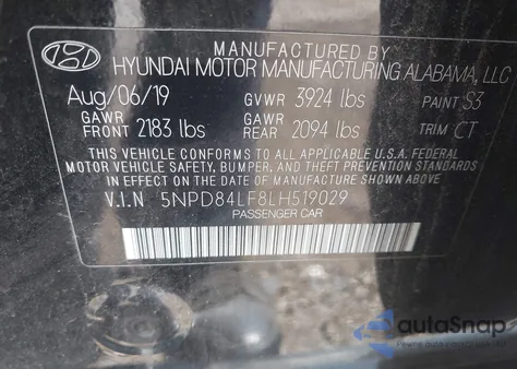 2020 Hyundai Elantra Value Edition из США, поврежденный, VIN 5NPD84LF8LH519029